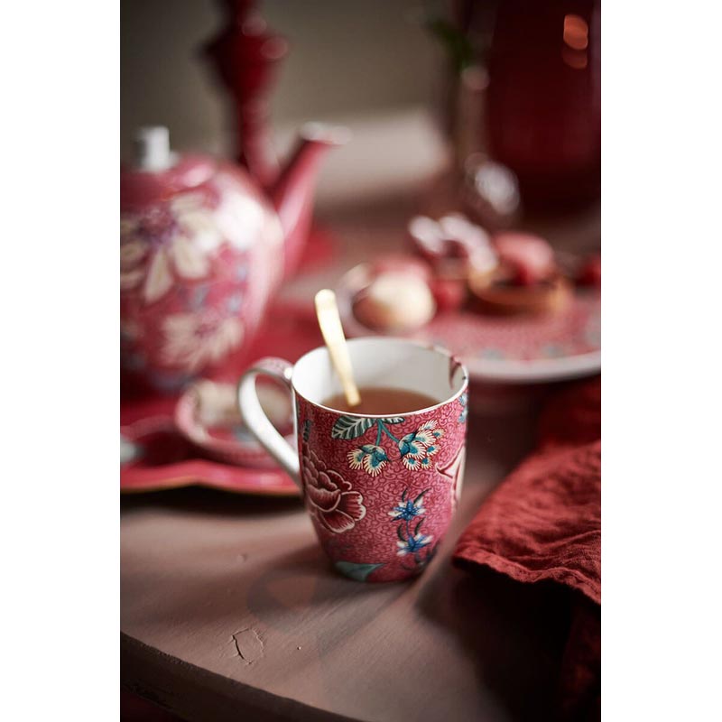 pip κούπα flower festival dark pink l 350ml 2 1 - Marianthi Karta