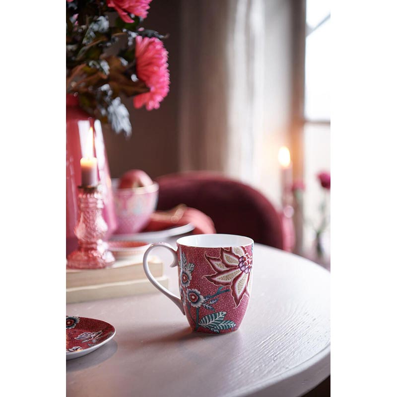 pip κούπα flower festival dark pink xl 450ml 1 - Marianthi Karta