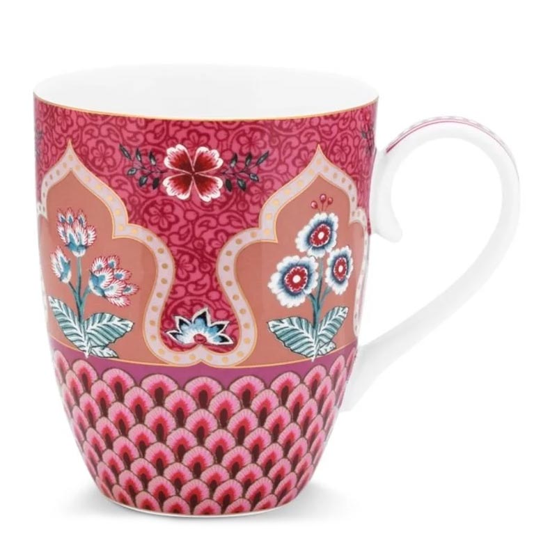 pip κούπα flower festival scallop dark pink xl 450ml 2 - Marianthi Karta