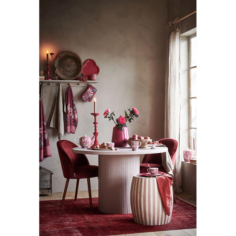 pip ποδιά κουζίνας flower festival dark pink 85x88cm 1 - Marianthi Karta