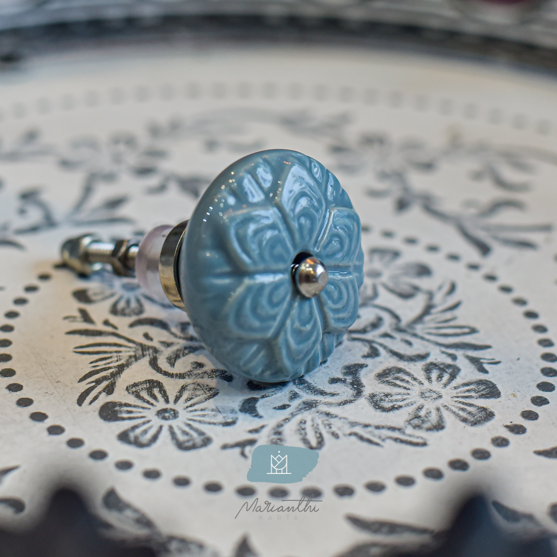 αθηνά χειροποίητο κεραμικό πόμολο 2 - Marianthi Karta