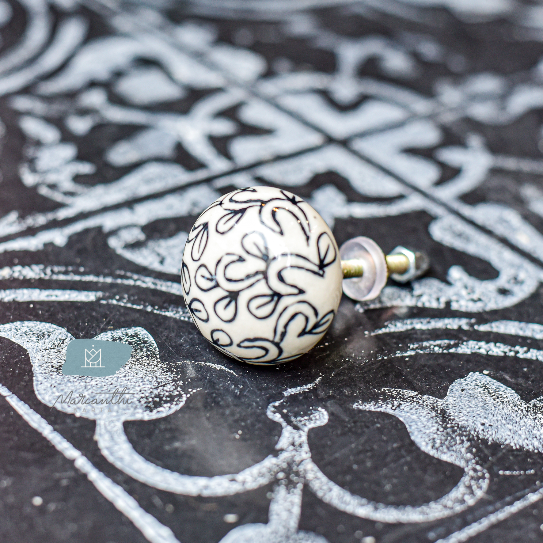 οιάνθη χειροποίητο κεραμικό πόμολο - Marianthi Karta