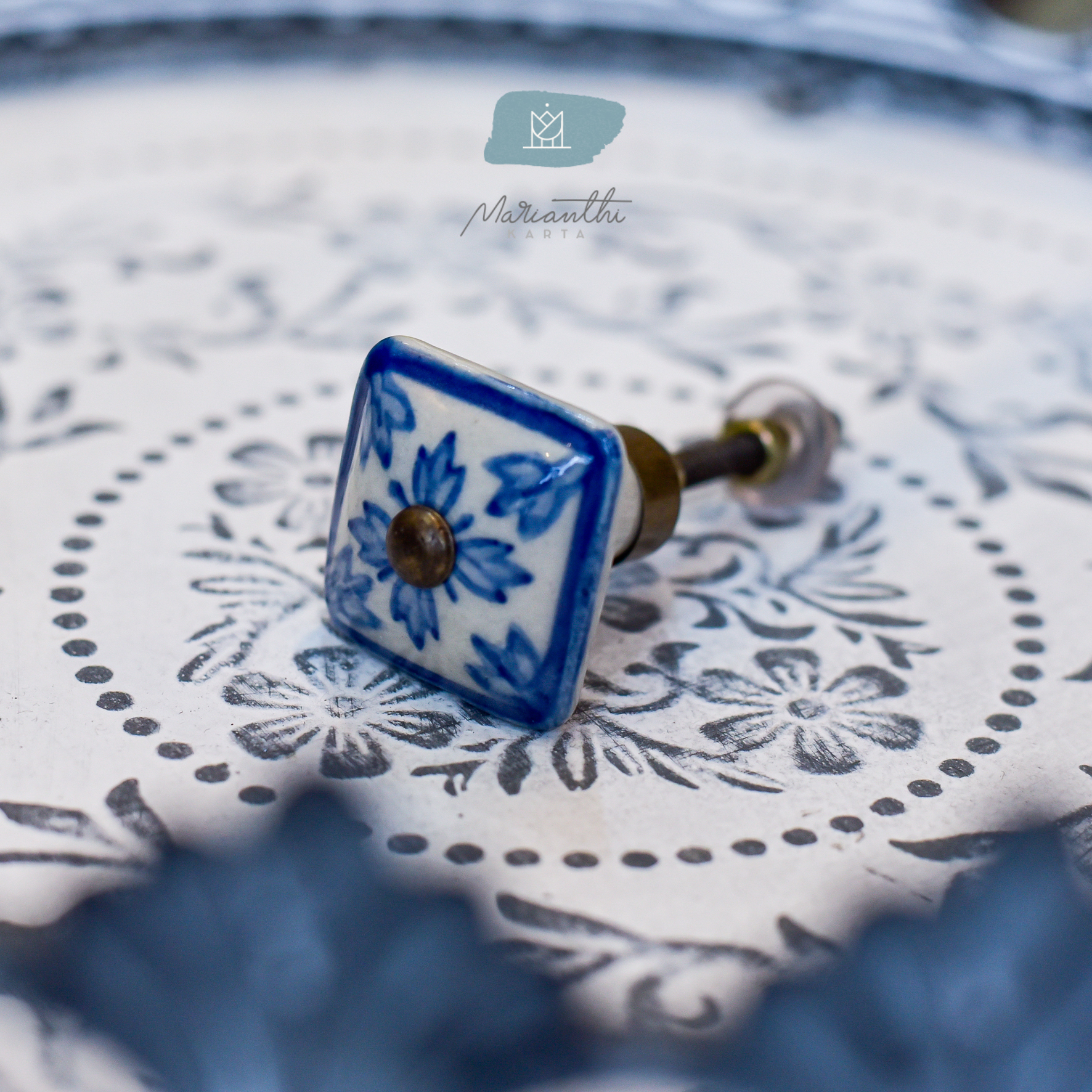 ρωξάνη χεροποίητο κεραμικό πόμολο - Marianthi Karta